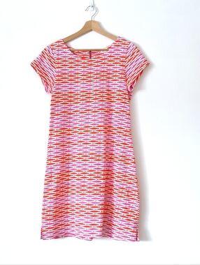 Hatley dress fish print A-line t-shirt pink orange Cotton Short Sleeve Size M